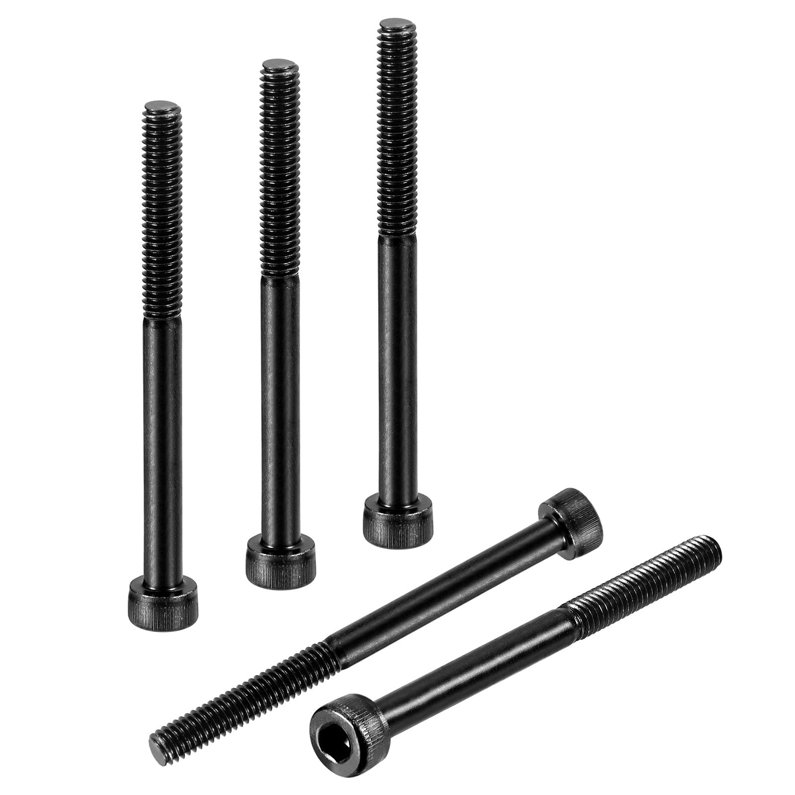 DTGN M4-0.7x50 Socket Head Cap Screws Bolts - 50Pack - Good for Road Bicycle, Mountain Bike, Auto, Motorcycle - Carbon Steel Hex Head Metric Screws, Black