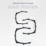 Windplusya Carbon Fiber Dental Dam Frame Holder U Shape Black - Set view 2