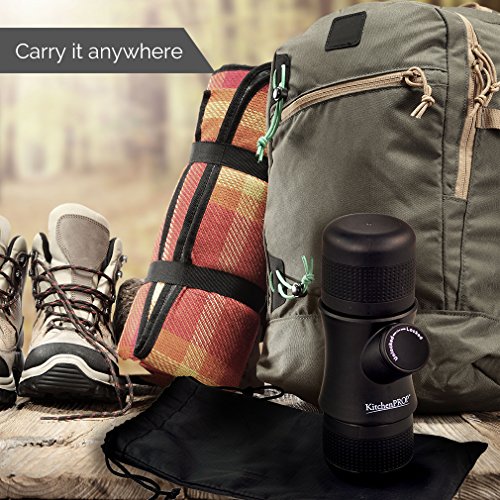 Minipresso KitchenPROP Mini Portable Handheld Espresso Coffee Maker with Carrying Bag-Portable for Home,Office,Travel,Outdoor,BLACK - Thumbnail 6