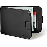Distil Union Wally Bifold 5.0 Premium RFID Wallet with Titanium Money Clip - Slim Bifold Wallet for Men, Full Grain Leather, Minimalist RFID Card Holder - Holds 14 Cards & 30 Bills - Black
