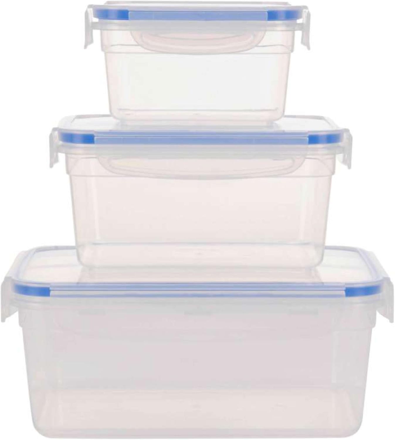 Caja de plástico hermética tapa lote: Amazon.es: Hogar