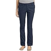 Dickies Women's Juniors Plus Size Slim Straight Stretch Pants