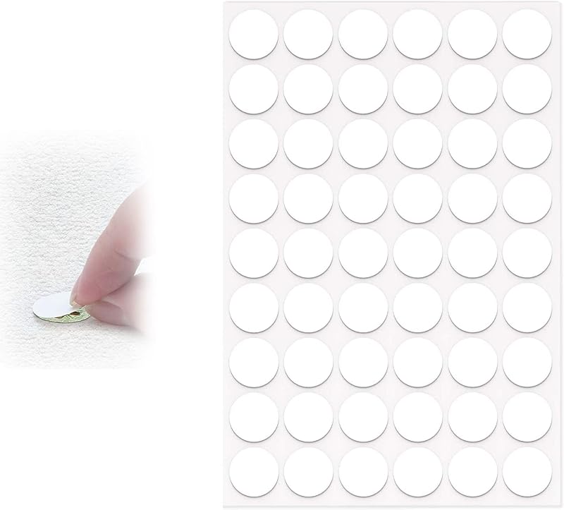 Siqian White Furniture Stickers Self-Adhesive Screw Hole Covers 54pcs 21mm