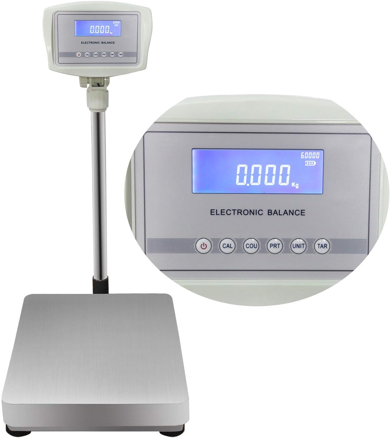 NEW 100KG/220lbs LCD Display Personal Floor Postal Platform Scale Black