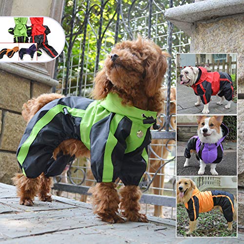Lovelonglong Welsh Dog Hooded Raincoat, Dachshund Rain Jacket