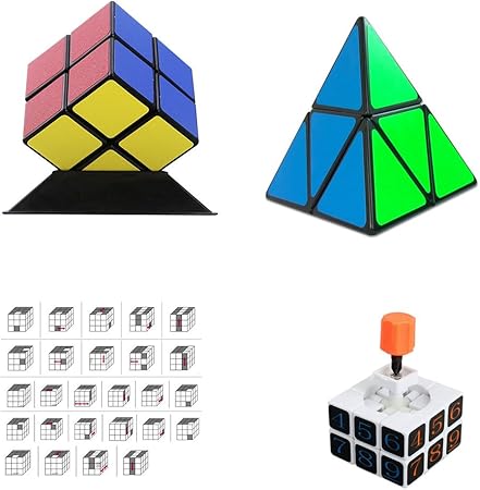 Amazon Benranルービックキューブ 競技用 立体パズル スムーズ回転 スピードキューブ ２点セット 完成攻略書と調整ドライバー付属 三角2 2 2 H2 2 2 立体パズル おもちゃ