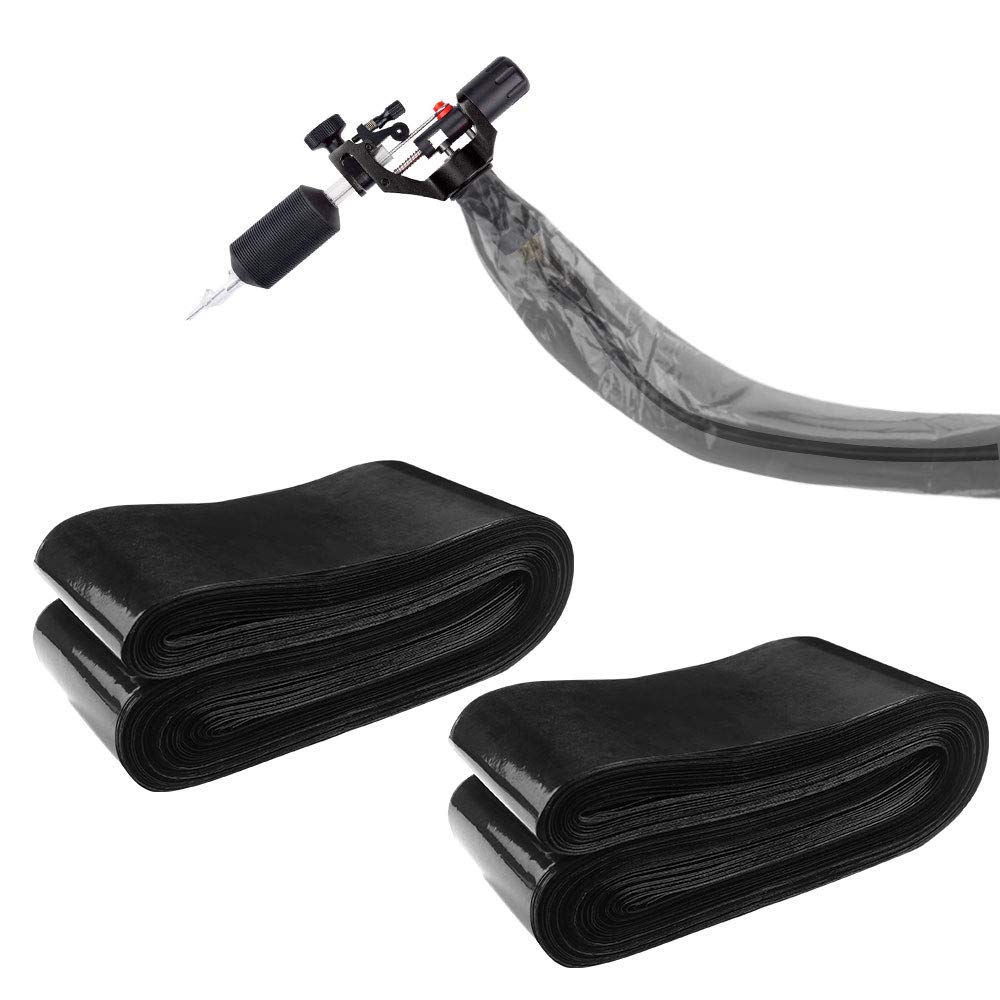 Yangfei 200pcs Tattoo Machine Cord Protection Bags, Black, Waterproof, Adult Tattoo Accessory