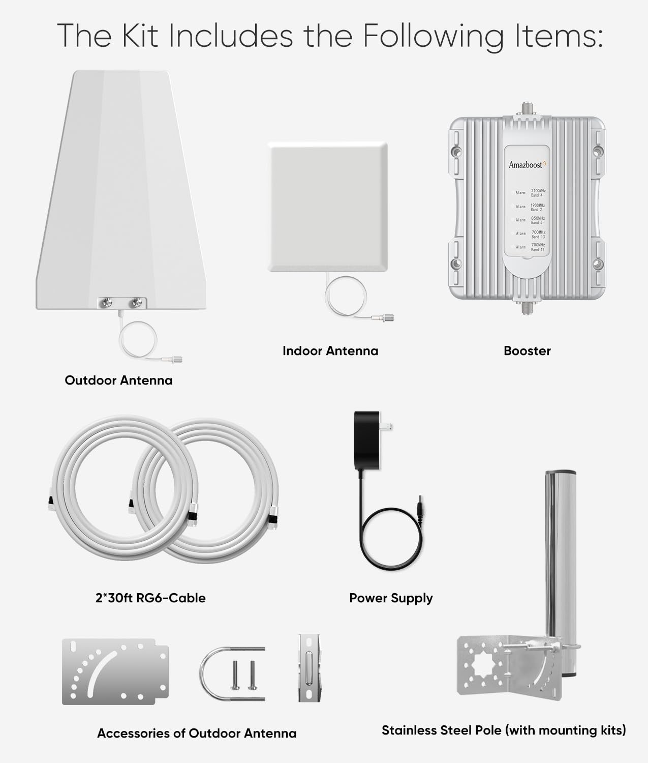 Amazboost Cell Phone Signal Booster for Home, Supports 5,000 SQ FT Area, All U.S. Carriers - Compatible with Verizon, AT&T, T-Mobile, Sprint & More-FCC Approved 5G 4G LTE 3G Cell Phone Booster
