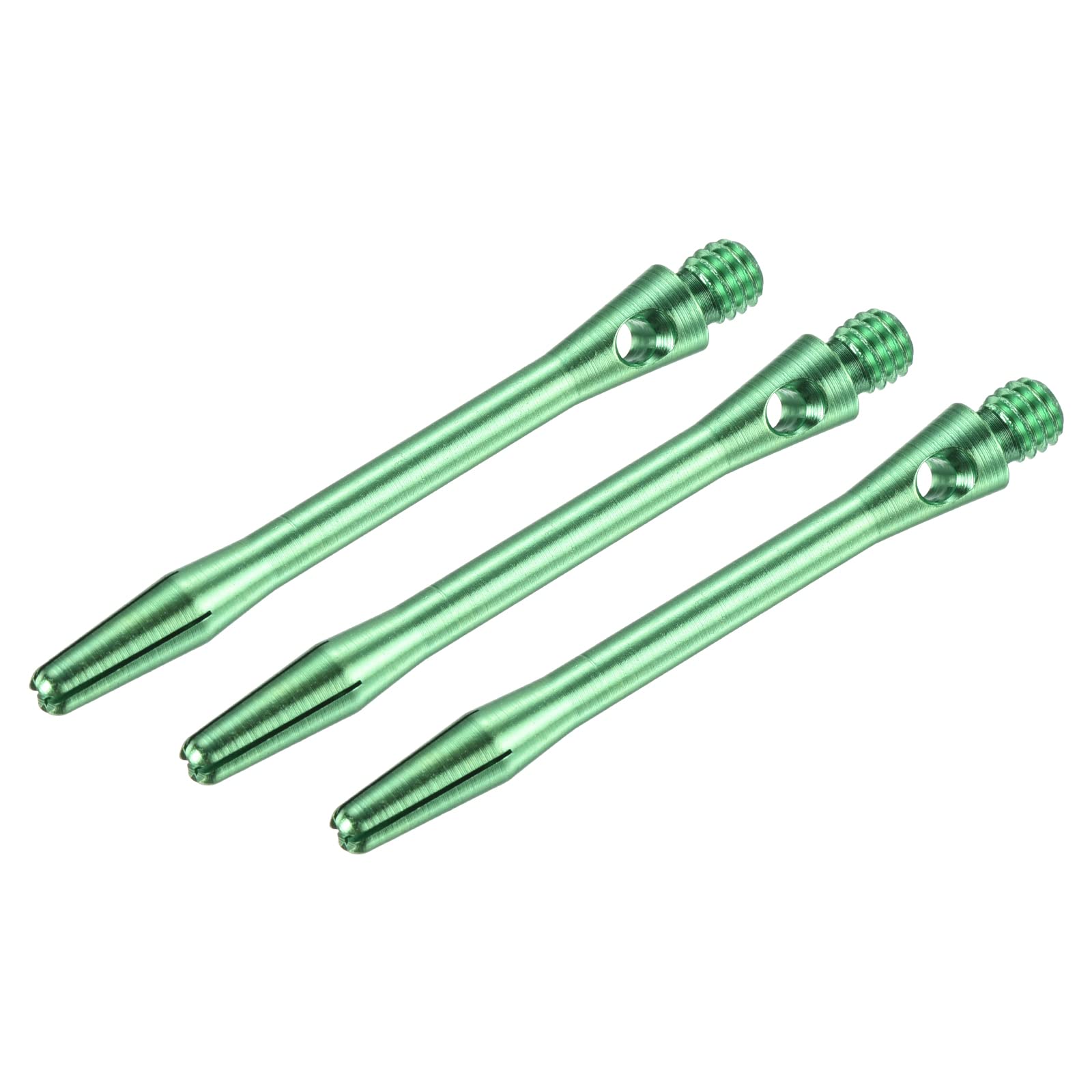 PATIKIL 45mm Aluminum Dart Shafts, Medium 2BA Thread Dart Stems Dart Accessories Throwing Fitting for Steel Tip - 3 Pack (Green)