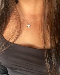 SmileBelle Moonstone Necklace Heart Necklaces for