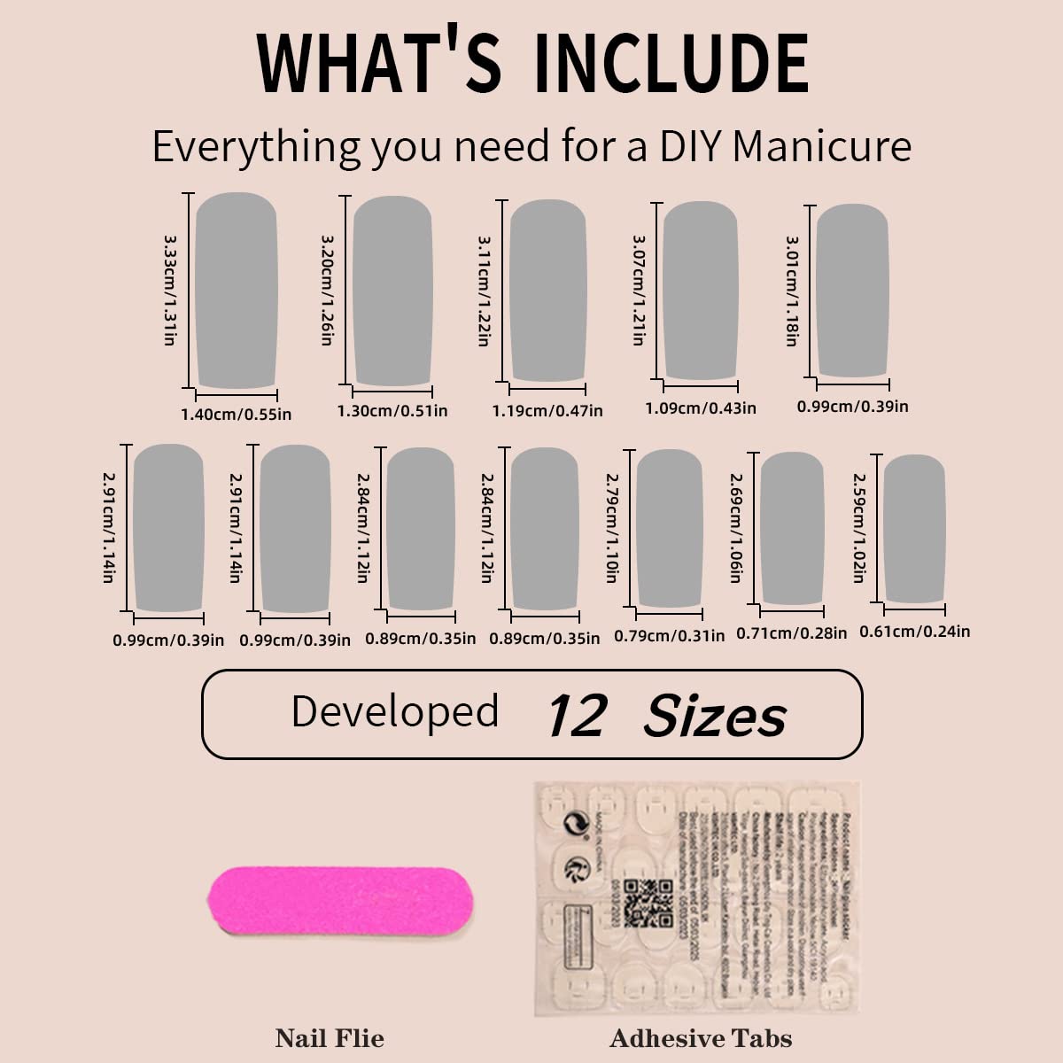 LPOODDNU Black French Tip Square False Nails, 24 Pcs Reusable Nails with 3D Rhinestone Design, Glossy Glue on Nails for Women Girls - Image 4