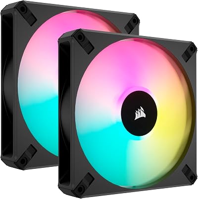 Corsair iCUE AF140 RGB Elite Dual Fan Kit 140mm PWM AirGuide iCUE Node CORE