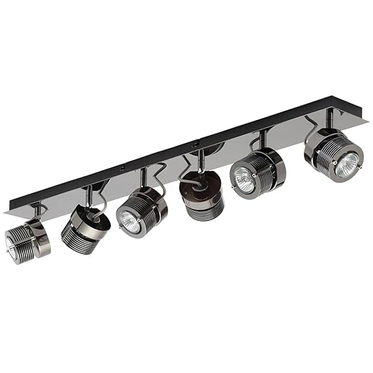 Litecraft Telford Ceiling Spotlight Bar With 6 Adjustable Heads In