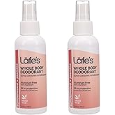 Lafe's Natural Deodorant | 4 Ounce Whole Body Non-Aerosol Deodorant Spray | Aluminum, Paraben, & Baking Soda Free | Sandalwood & Jasmine (Pack of 2)
