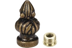 uxcell Bronze Cap Knob Lamp Shade Finial Decoration Dual Thread 1-3/8 inch High