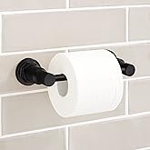 Signature Hardware 476970 Greyfield Wall Mounted Pivoting Toilet Paper Holder - Matte Black