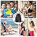 HITOP Drawstring Backpack, Waterproof Snow Resistant Lightweight Sport Gym Bag For Men and Women (Black)
