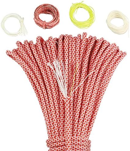 Survival Paracord Parachute Fire Cord Survival Cord Fire Paracord Tinder Fire Starter/PE Fishing Line/Cotton Thread 380LB Commercial Grade