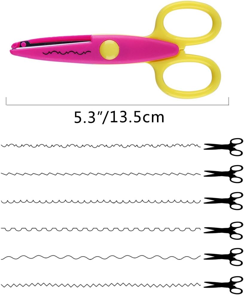 KUUQA 6 Pcs Kids Safety Scissors Art Craft Scissors Set for Kids and Students Paper Construction Supplies - Image 4