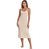 Qzzater Long Slip Dress for Women Adjustable Spaghetti Straps Full Slip for Women Under Dresses Cami Midi Dresses Nightgown