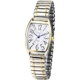 Avaner Women's Easy Reader Watches Ultra Thin Stretch Wrist Watches with Elastic Band