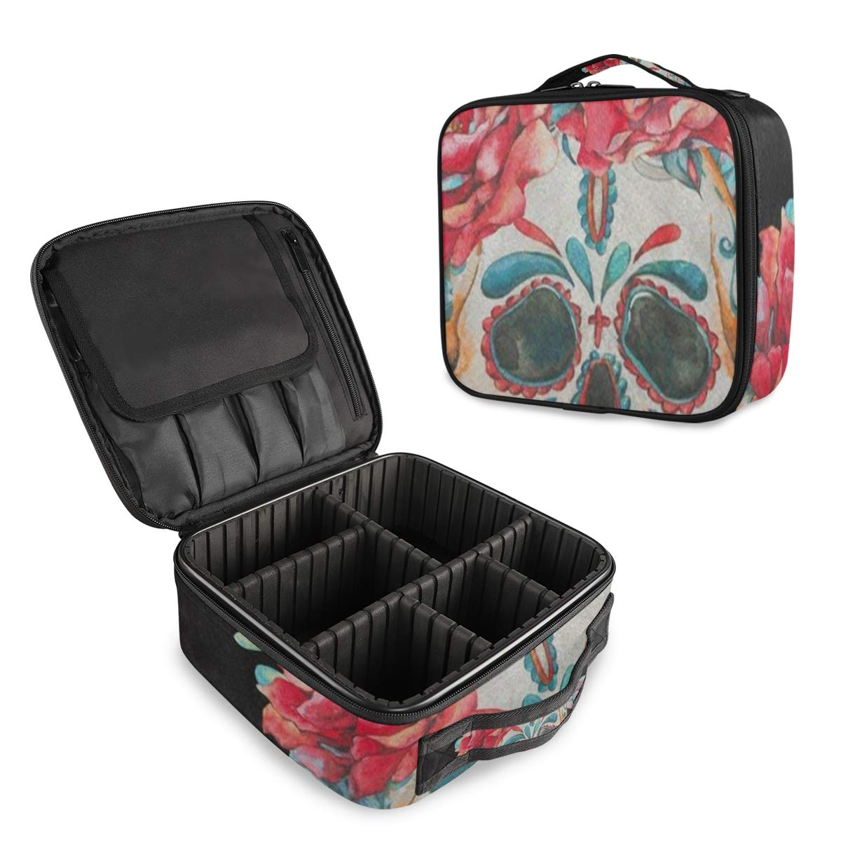 Best Makeup Train Case Fortech Portable Travel Makeup Cosmetic Bag