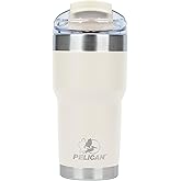 Pelican Hydration Pelican Traveler™ 22 oz Vacuum Insulated Tumbler - Stainless Steel Double Wall Travel with Dual Lid, Powder Coated Insulated Coffee Mug For Hot Cold Drinks, Linen