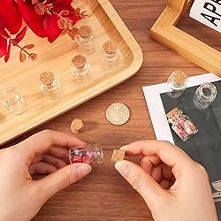 CRASPIRE 35Pcs Small Glass Bottles with Cork