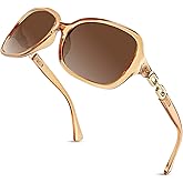 FEISEDY Vintage Square Polarized Sunglasses for Women UV400 Travel Driving Fashion Arcuate Sunglasses B2526