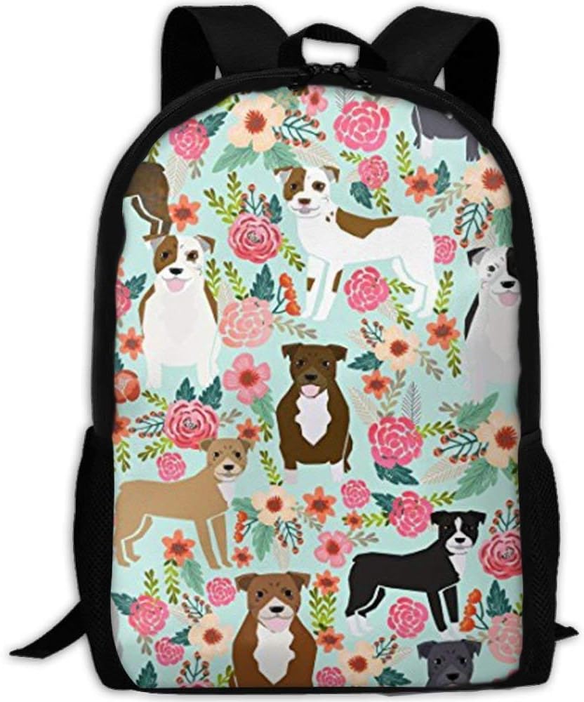 Laptop Backpack Pitbull Terriers Cute Dogs Computer Bag College School Backpack For Women And Men