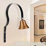 YAYY Shopkeepers Bell Antique Doorbell Golden 40mm Loud Clear view 2