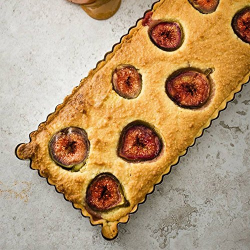 ake 14 inch Tart Pan, Rectangular Quiche Pan Nonstick with Removable