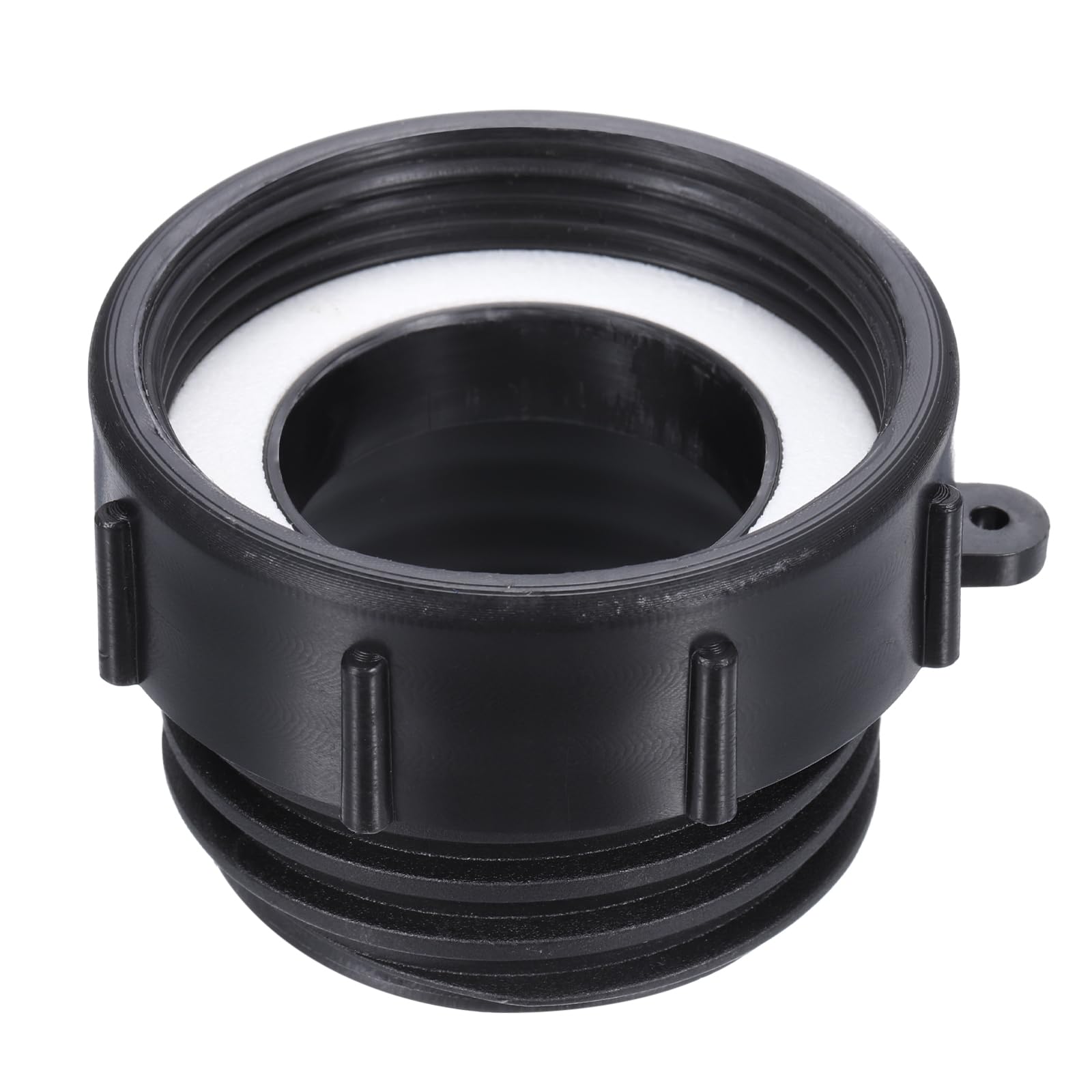 PATIKIL IBC Tote Adapter, 2" Fine Female to S60x6 2" Coarse Male Thread, 275-330 Gallon Water Tank Drain Adapter Garden Water Hose Connector, Black