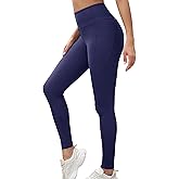 KevaMolly High Waist Leggings for Women Tummy Control Yoga Pants with Pockets Running Athletic Workout Leggings 4 Way Stretch