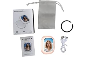 Generic Vlog Selfie Monitor Screen Portable Magnetic Display for Live Streaming, Selfie Viewer for Phone BT Viewfinder for So