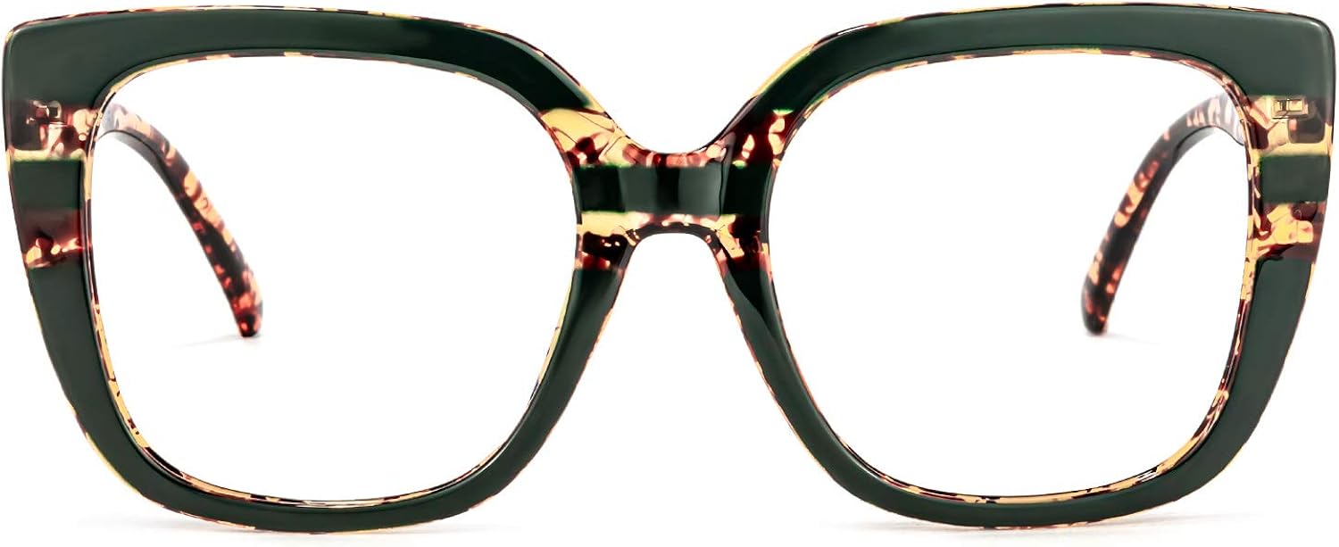 Zeelool Stylish Oversized Square Glasses with Nonprescription Clear