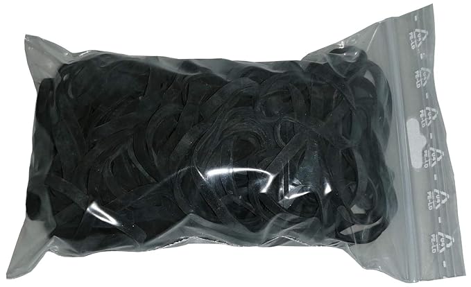 100 g Gummiringe Gummiband Gummibänder Haushaltsgummis Gummiring Gummies Rubber Bands schwarz 40 mm Ø 1,2 x 4 mm breit