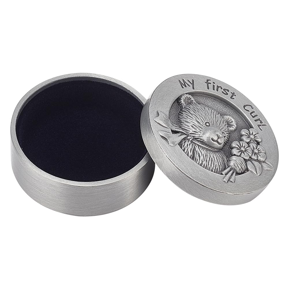 FINGERINSPIRE Baby First Curl Keepsake Box with Alloy Velvet Interior for First Haircut Baby Keepsake Keepsake Box for First Curls