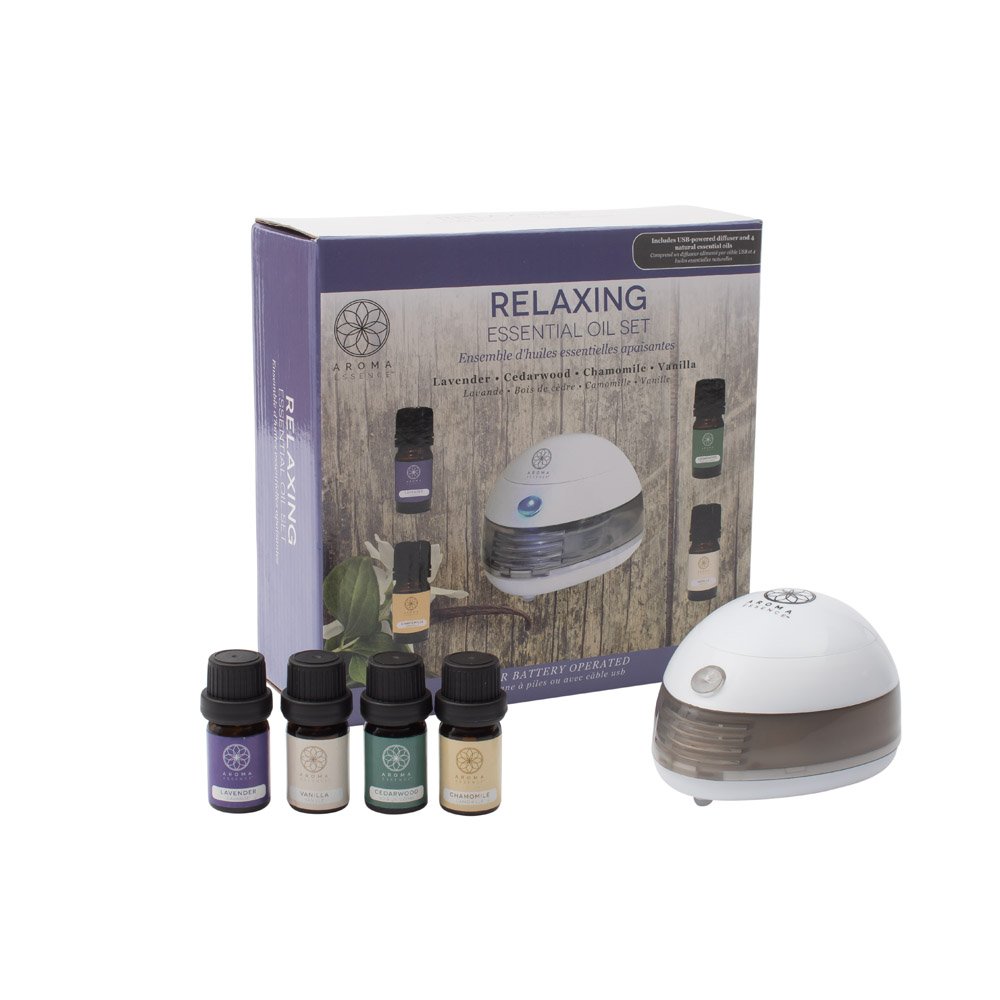Amazon Com Aroma Essence Relaxing Essential Oil Diffuser Includes 4 Oils Easy To Use Usb Battery Powered Use On The Go Or At Home Beauty
