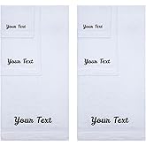 Personalized Towels, Hotel & Spa Quality, Super Soft, Highly Absorbent, Bathroom Sets, 100% Cotton Monogrammed towels 6 Piece Towel Set, Includes 2 Bath Towels, 2 Hand Towels, 2 Washcloths, White