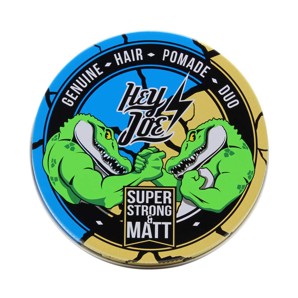 HEY JOE! Genuine Hair Pomade Men's Duo 100 ml 2-in-1 Tin with Extra Strong Hold Matte Finish - Professional Hair Styling Product