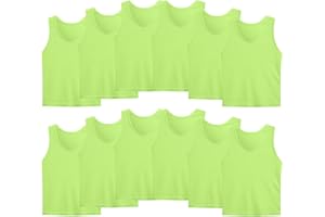 STLTYYP Sports Jerseys Mesh Pinnies Scrimmage Team Practice Vest for Kid for Teens and Adult (12 Jerseys)