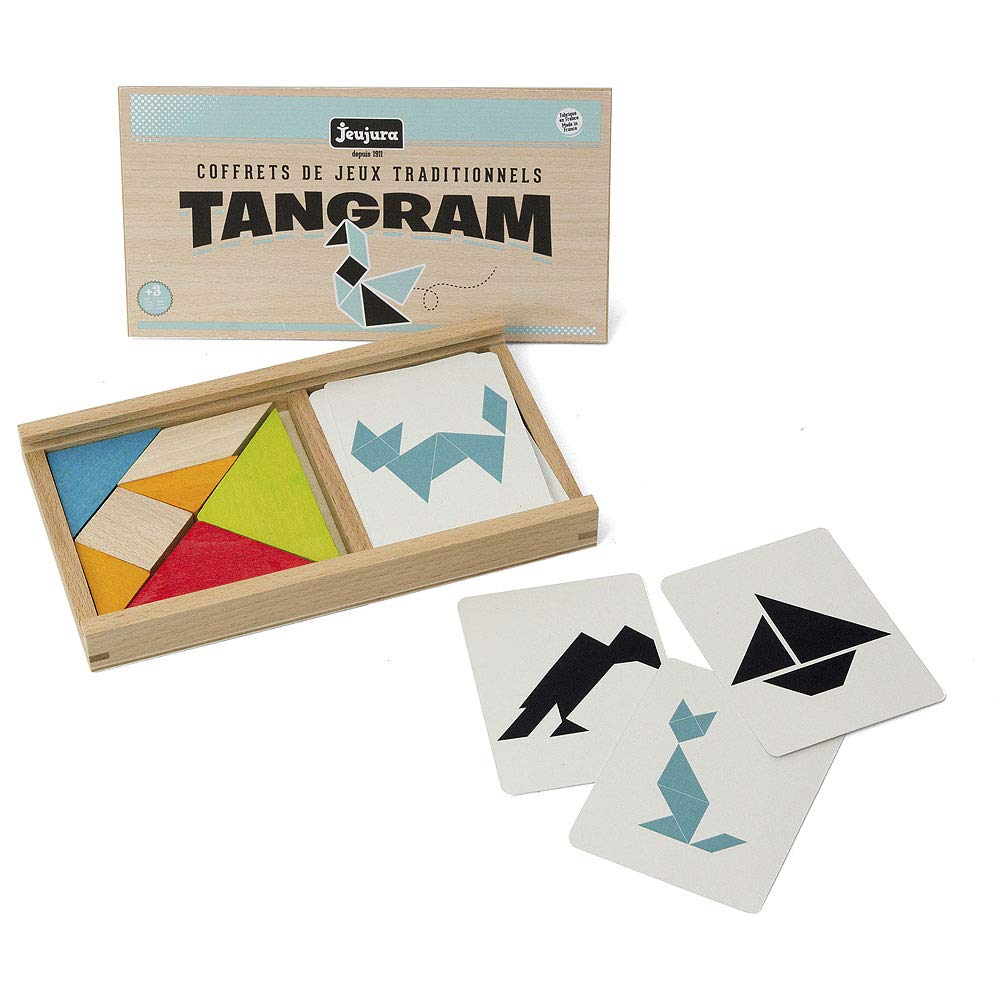 Jeujura JeujuraJ8144 Tangram Game In Wooden Box
