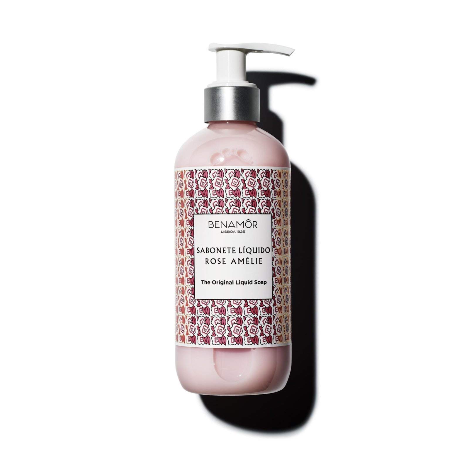 Benamôr - Rose Amélie Liquid Soap with Argan Oil, Aloe Vera and Shea Butter - Moisturising, Softening Hand Wash - Rose Scented Hand Soap, Paraben Free, Vegan - 300 ml Bottle