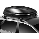 DNA MOTORING Rooftop Cargo Box Carrier Lockable Heavy Duty Car Top Storage Case, Capacity 110 Lbs, 53" L x 34" W x 15" H, 11 17 Cubic Ft.(Textured Black), PT-ZTL-8166-BK