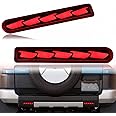PGTOPONE DRL Red Lens LED Rear Fog Daytime Running Lamp Dynamic Sequential LED Turn Signal Light Function Compatible with Toyota FJ Cruiser 2007-2022 Accessories（U Style）
