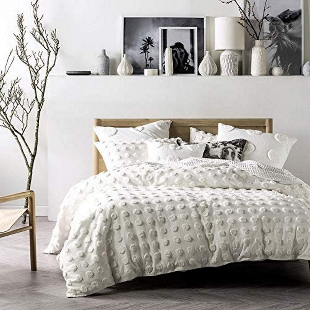 Linen House Haze Duvet Cover Set, White, Super King