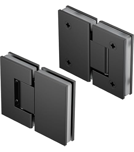 Glass Door Hinge, 304 Stainless Steel Glass Door Cupboard Showcase Clamp Shower  Door Hinges Replacement Part, Beveled Double Sided Shower Room Glass Door  Hinge for 812mm - Amazon.com