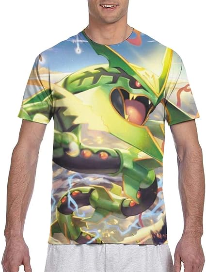 Amazon.com: PokÃ-Mon Rayquaza Fashion Men's T Shirt Dy Unisex Tee Black: Clothing