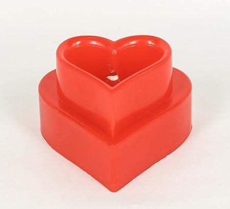 Goyal Flameless Led Heart Tea Light Battery-powered Flameless LED Flickering Flicker Tealight Candles Wedding Party Table Decoration (Pack Of 9)